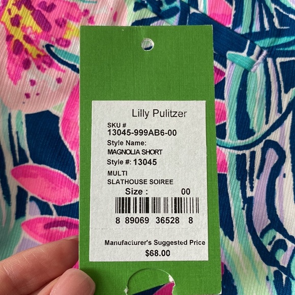 💐SOLD💐 Lilly Pulitzer Magnolia Shorts Slathouse Soirée Size 00 - Picture 5 of 5